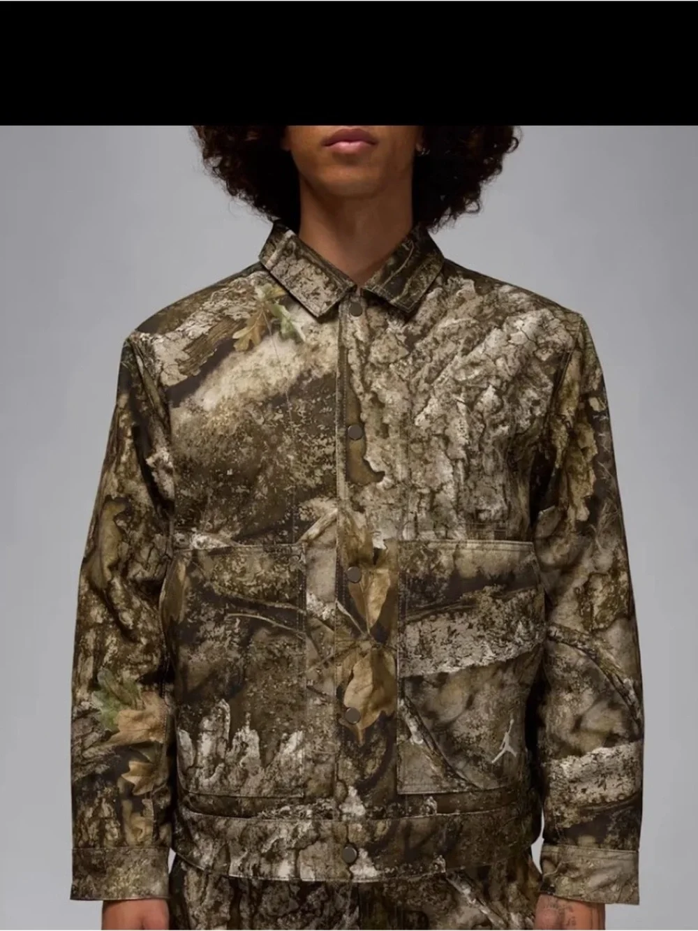 Nike Men's Air Jordan Flight Chicago Realtree Jacket Olive Sail Sz large/small